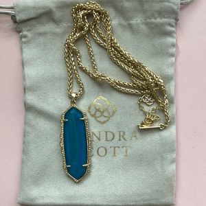 Kendra Scott Frances Necklace in Blue Agate